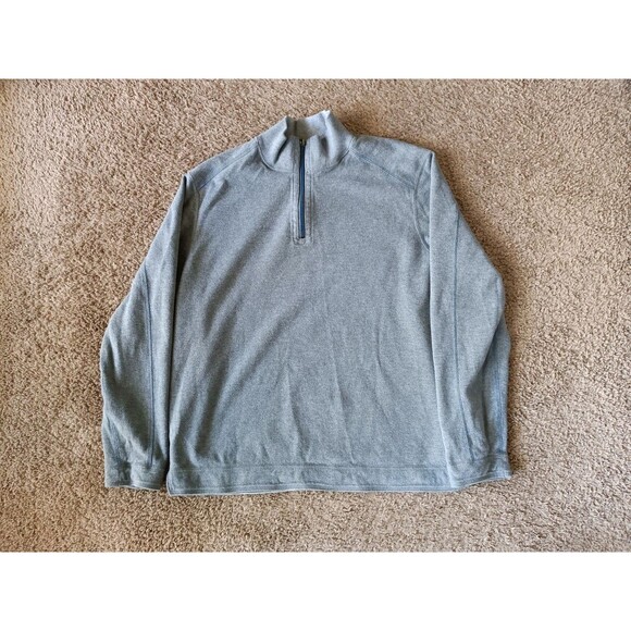 Tommy Bahama Half Zip Pullover Sweatshirt Men's Medium Reversible Grey - Picture 6 of 9